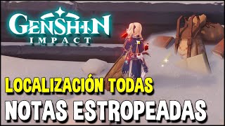 Localización de TODAS las NOTAS ESTROPEADAS Espinadragón  Genshin Impact [upl. by Edgerton733]