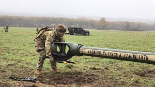 US Soldiers emplace an M777 A2 howitzer  King of the battlefield [upl. by Reggie]