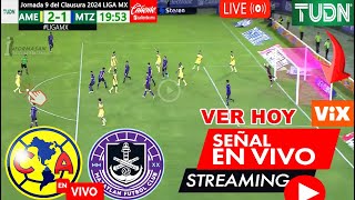 América vs Mazatlán En vivo Partido america vs mazatlan En vivo Donde Ver America TV J9 Liga mx [upl. by Ayhtak]