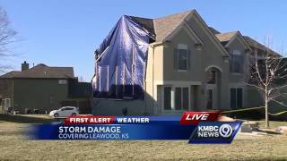 46 homes in Leawood damaged by storms [upl. by Myrtice]