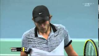 Diễn biến trận đấu giữa Federer vs Pouille Paris 2014  DancoSportcom [upl. by Novikoff]