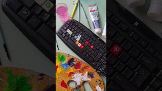 customising keyboard art acrylic drawing acrylicpaint painting acrylicpainting artist [upl. by Rednave657]