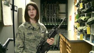 Armorer at Beale AFB goes over weapons procedures  M4 Carbine [upl. by Aivax]