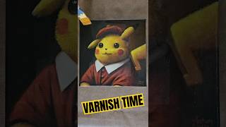 Varnish time for ear downPika fanart oilpainting pikachu [upl. by Adriano]