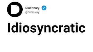 Idiosyncratic Meaning In English [upl. by Anselmi131]