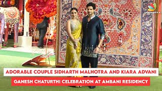 Adorable Couple Sidharth Malhotra and Kiara Advani Arrived At Ambani Residency For Ganesh Chaturthi [upl. by Glarum]