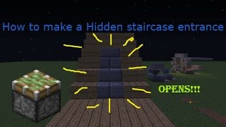 How to Make a Hidden 1x2 Staircase Door in Minecraft Pocket Edition [upl. by Friedman]