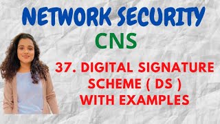 37 Digital Signature In Cryptography CNS [upl. by Enelyt15]