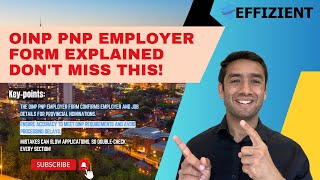 Ontario PNP  Job Offer Form  OINP Employer Form [upl. by Akinom]