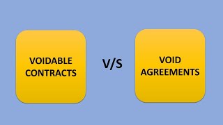 DIFFERENCE BETWEEN VOIDABLE CONTRACT AND VOID AGREEMENTS  INDIAN CONTRACT ACT 1872  in Hindi [upl. by Oni]