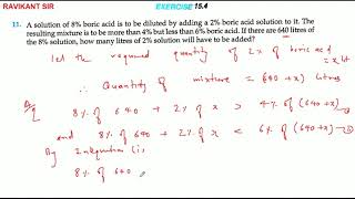 A solution of 8 boric acid is to be diluted by adding a 2 boric acid solution to it The resulting [upl. by Etnor]