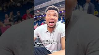 Giannis Antetokounmpo impressed by EuroLeagues Unique Atmosphere  Final four [upl. by Leffen]