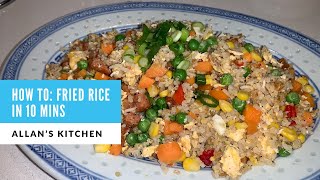 HOW TO COOK FRIED RICE 炒米饭 IN 10 MINUTES [upl. by Ayotna877]