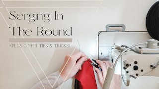 How To Serge Neckbands in the Round  Serger Tips amp Tricks [upl. by Ailime]