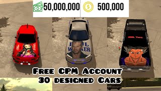 Free CPM ACCOUNT 50m and 500k coins Car Parking Multiplayer  JF CPM❤️❤️😍 [upl. by Garrity]