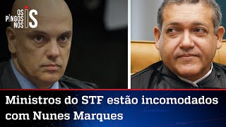 Climão no STF Moraes interrompe Nunes Marques e é rebatido pelo ministro [upl. by Gavini]