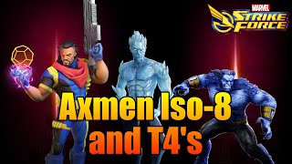 Astonishing XMen T4s and Iso8 Classes  Marvel Strike Force  MSF [upl. by Tennaj128]