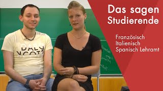 quotDas sagen die Studierendenquot  Französisch  Italienisch  Spanisch Lehramt studieren [upl. by Airamas]