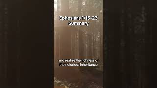 Ephesians 11523 Summary biblestudy biblesummary dailydevotional ephesians ephesians1 hope [upl. by Atenik]