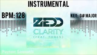 Zedd feat Foxes  Clarity Official Instrumental [upl. by Joela]