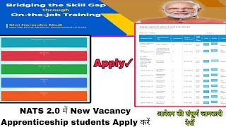 NATS 20 में New Vacancy Apprenticeship students Apply करें आवेदन की संपूर्ण जानकारी देखें [upl. by Wixted]