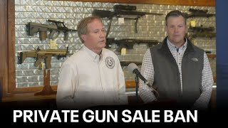 Texas AG Ken Paxton sues Biden Administration over ban on private firearms sales [upl. by Lamori]