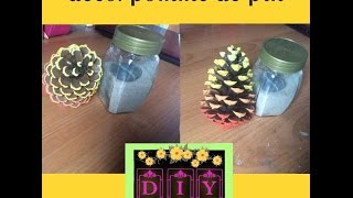 DIY SIMPLE  DÉCORER UNE POMME DE PIN 🖌 [upl. by Ecile]