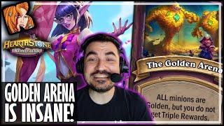 GOLDEN ARENA TURNS ARE TOO INSANE  Hearthstone Battlegrounds [upl. by Niwroc]