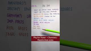 Unit 10 Gas Laws Index  Chemistry  General Science  Handwritten notes  An Aspirant [upl. by Rednijar]