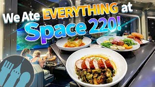 Eating EVERYTHING at Disney World’s NEW Space 220 Restaurant [upl. by Elledoj944]