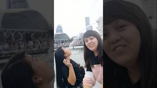 having fun at merlion park singapore [upl. by Enelie]