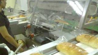 HOBA  Bread Slicer HSA5 HBS Clipband HTA15 Automatic slice and packaging of franzela bread [upl. by Leffen]