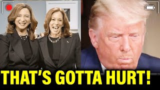 Watch Kamala SKEWER TRUMP in Surprise SNL Skit [upl. by Armilla]