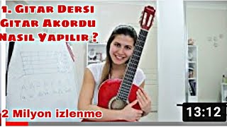 Gitar Dersi 1 I Gitar Akordu Nasıl Yapılır [upl. by Nosnev759]