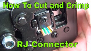 How To Easy Connect RJ45 connectors and crimp tool review [upl. by Midas]