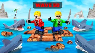 Surviving on a Raft with Jelly In LEGO Fortnite [upl. by Ahnavas400]