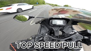 TOP SPEED PULL  HIGH SPEED CORNERS  GSXR 125  4K [upl. by Meyeroff]