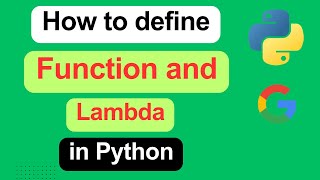 Section 6  Python Basic Tutorial  How to define function and lambda in python [upl. by Estren]