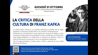 20241031  La Critica della cultura di Franz Kafka [upl. by Ichabod]