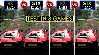 RX 570 vs GTX 1050 Ti vs RX 580 vs GTX 1060  8 Games Test  Which Is Budget Friendly [upl. by Teerprah]