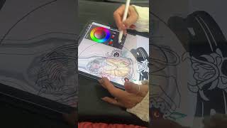 Design a new color flash tattoo on Procreate designartistarttattoodrawinggirlssketchink [upl. by Nassir]