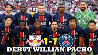 ASÍ FUE EL TREMENDO DEBUT DE WILLIAN PACHO CON EL PSG 🔥  LEIPZIG 11 PSG AMISTOSO 2024 [upl. by Whatley]