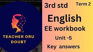 3rd std English workbook answers  3rd english term 2 unit 5 workbook answers 2024  2025 [upl. by Esaj]