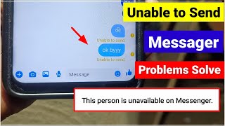 How to Fix Unable to send Message on Messenger Problem  Unable to send Message on Messenger [upl. by Zweig532]