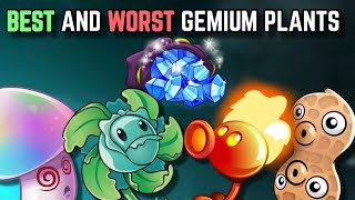 Top 5 BEST and WORST GEMIUM PLANTS  Plants vs Zombies 2 [upl. by Yna]