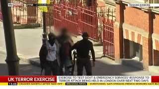 UK Police Test Terrorism Attack Response In London [upl. by Ocirled]