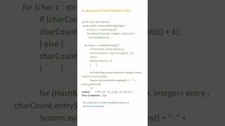 How to Count Character Occurrences in Java javainterview javaprogramming javatutorial javacoding [upl. by Blackwell]