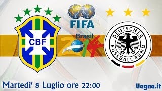 BRASILE  GERMANIA  Semifinali MONDIALI 2014 Pronostico su FIFA 14 [upl. by Oicirbaf]