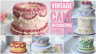 Vintage Cake Decorating  Satisfying Piping Compilation  How to Make Cake  Cake StyleTrend 2021 [upl. by Omari]