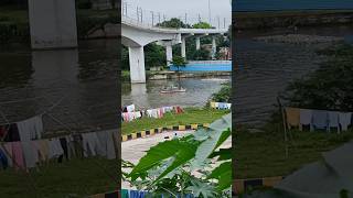 Boat in the river  shortsfeed riverboat river boat nature fishing travel youtubeshorts yt [upl. by Aerona984]